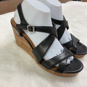 Franco Sarto MONTY Cork Wedge Sandals, size‎ 9.5M LIKE NEW